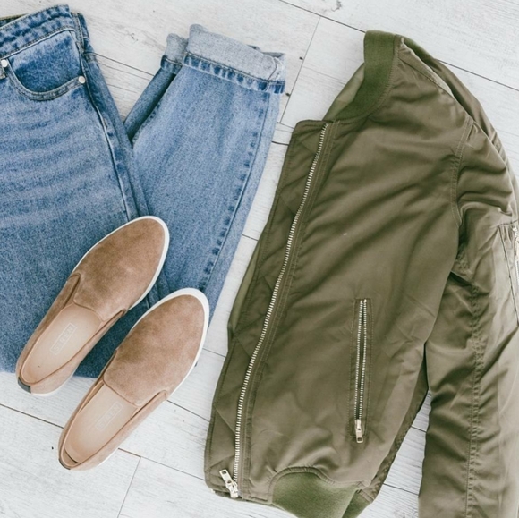 Olive Green Bomber Jacket - Picture 4 of 7